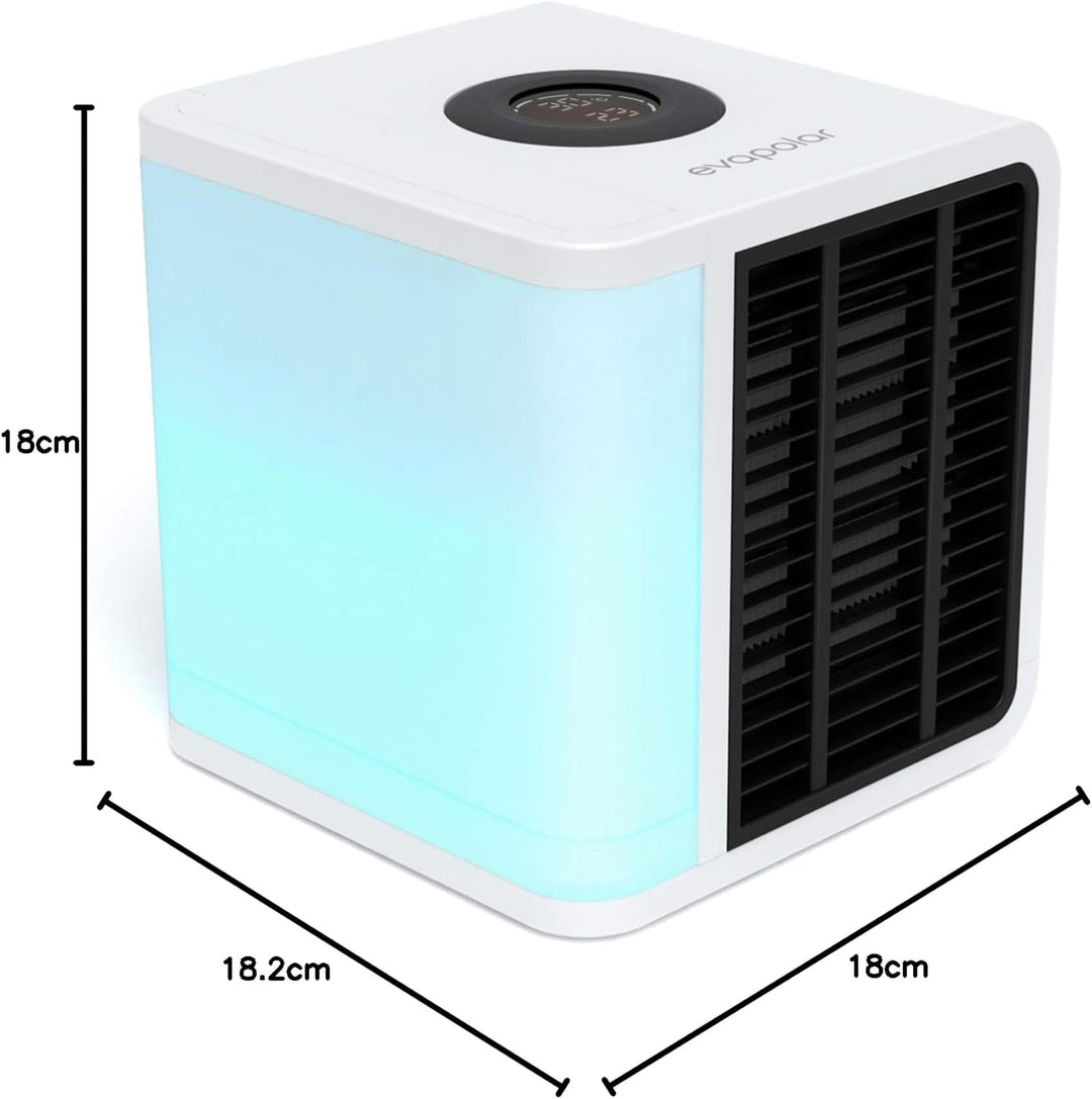 Evapolar evaLIGHT Plus Luftkühler & Luftbefeuchter - Tragbarer Kühl-Ventilator mit Vollspektrum-LED-