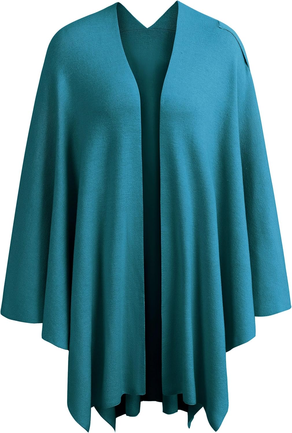 PULI Damen Poncho Schal Cashmere Feeling Strick Cape Cardigan Für Frauen Geschenk Für Mutter Dunkles