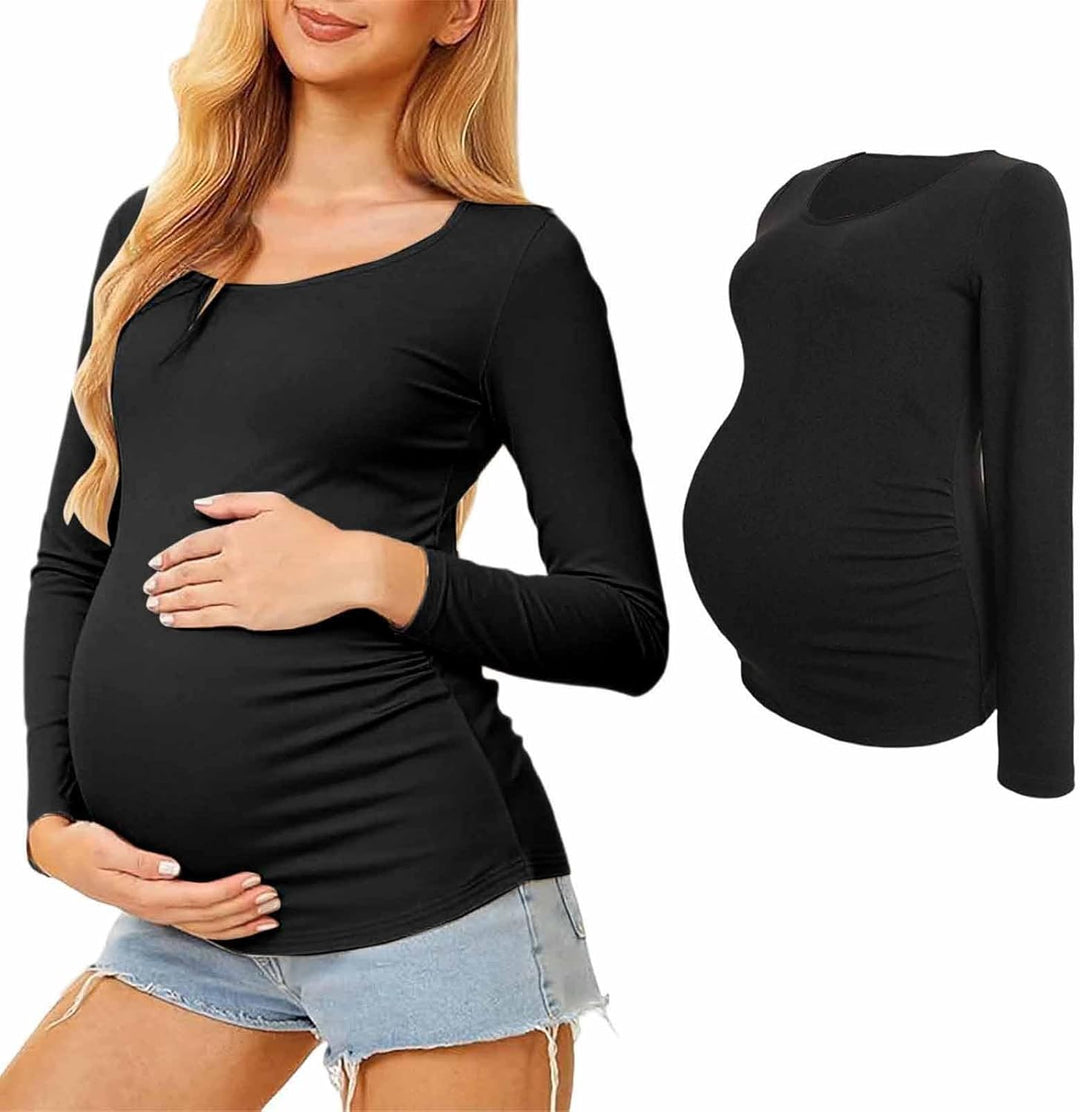 Hanraz Stillpullover Langarm Damen Bequemes Stillpullover Stillpyjama Schwanger Stilltops Warme Umst
