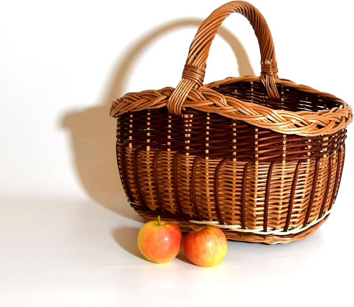 Weidenkorb Einkaufskorb Picknickkorb Geschenkkorb Tragekorb Vollweide geflochten K1-314-8