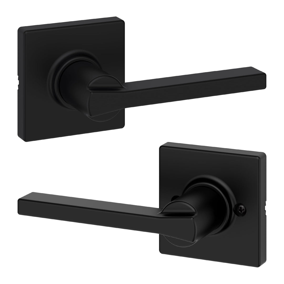 Kwikset 92001-603 Casey Passage Lever, Matte Black Schwarz Modern, Schwarz Modern
