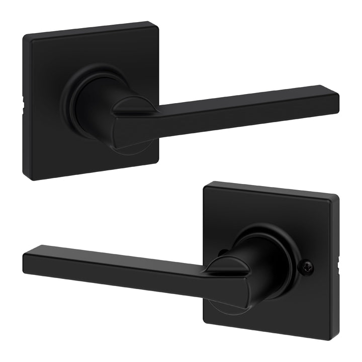 Kwikset 92001-603 Casey Passage Lever, Matte Black Schwarz Modern, Schwarz Modern