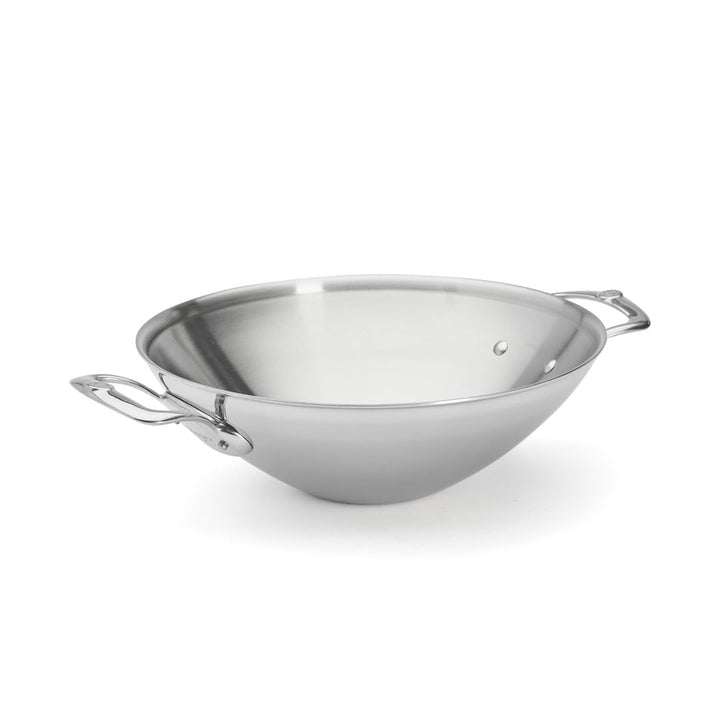 De Buyer Wok, Edelstahl, Silber, 32 cm