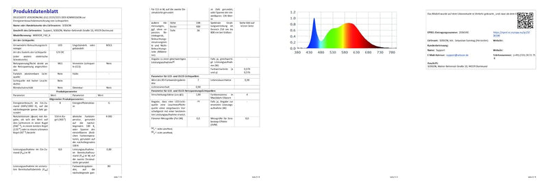 SEBSON Spiegelleuchte Bad 40cm mit Touch Schalter und Stecker - neutralweiss 4000K 8W 550lm IP44 - L