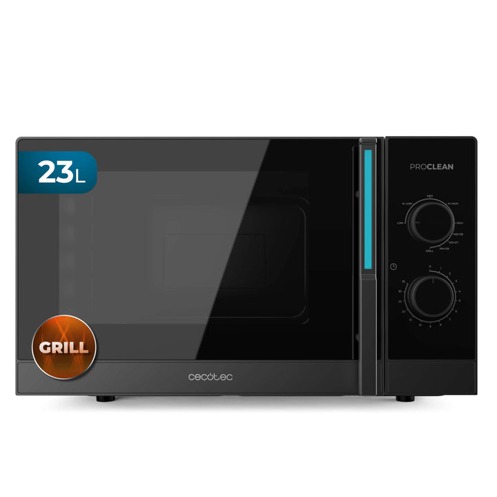Cecotec Proclean 4120 mechanische Mikrowelle mit Grill, 23 l, 800 W und 1000 W Grill, gleichmässiges