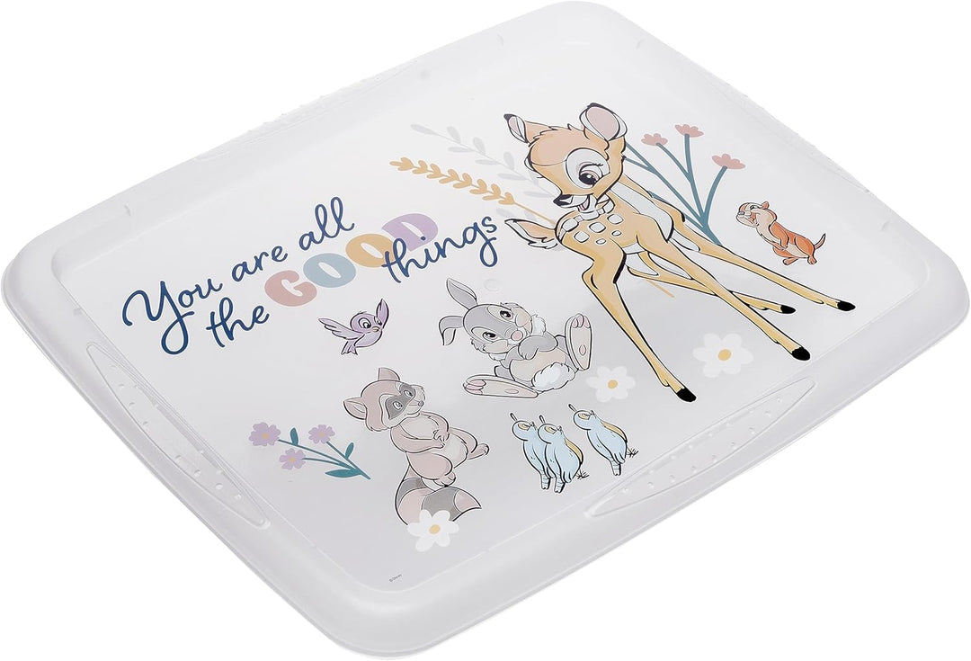 keeeper Bambi Aufbewahrungsbox mit Deckel, Dreh- und stapelbar, Für Kinder, 30 l, Karolina, Transpar