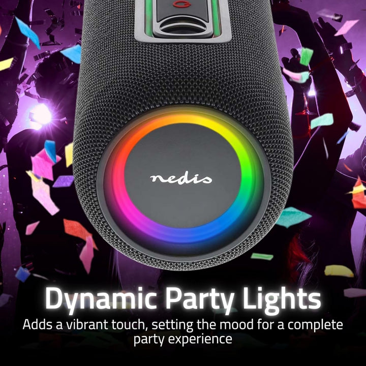 Nedis Bluetooth-Lautsprecher - max. Batteriespielzeit: 4 Std - Handgerät - 30 W - Stereo - Eingebaut