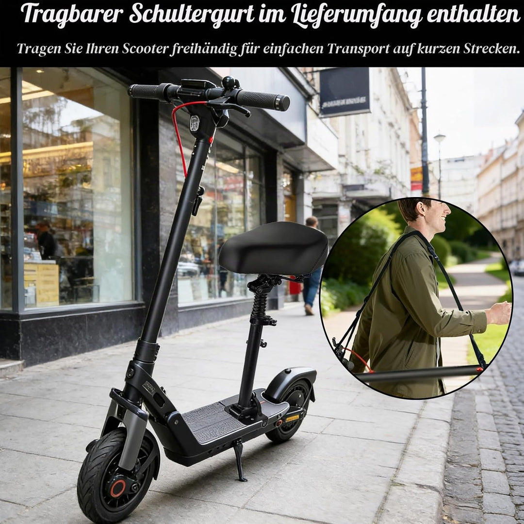Elektroroller Sitz, 40-55CM höhenverstellbar Klappsitz für Elektroroller, mit Stossdämpfender Sitzki