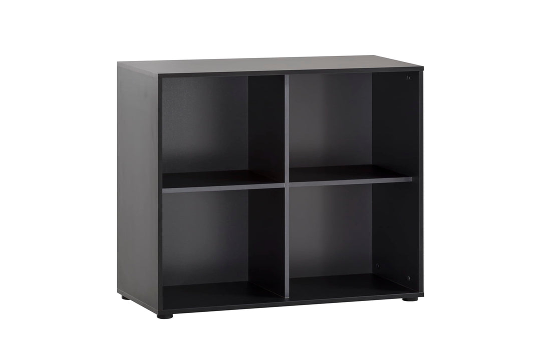 Schildmeyer Regal Aino 155721, schwarz matt, 100 x 41 x 83,6 cm 4 Fächer, 4 Fächer