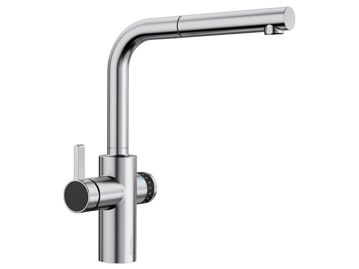 Blanco 525213 EVOL-S Volume Küchenarmatur mit Messbecherfunktion, 230 V, Edelstahl Finish UltraResis