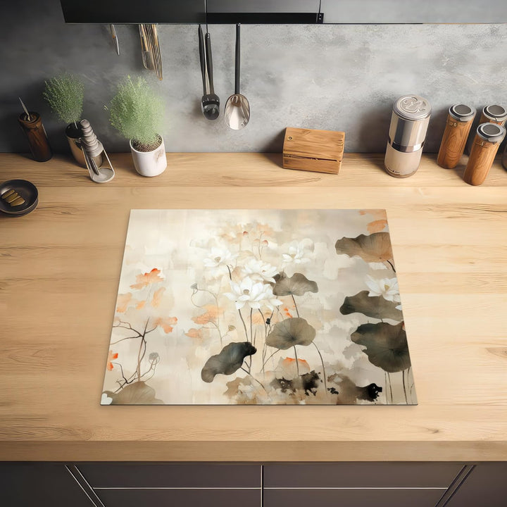 Herdabdeckplatte 59x52 cm Einteilig Abdeckplatten Cerankochfeld Abdeckung Ceranfeld Herdplattenabdec