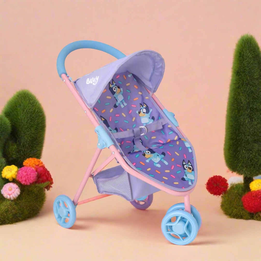 Bluey Jogger Puppen Kinderwagen | Spielzeugpuppen Buggy | Baby Doll Kinderwagen | Kinder Puppe Kinde
