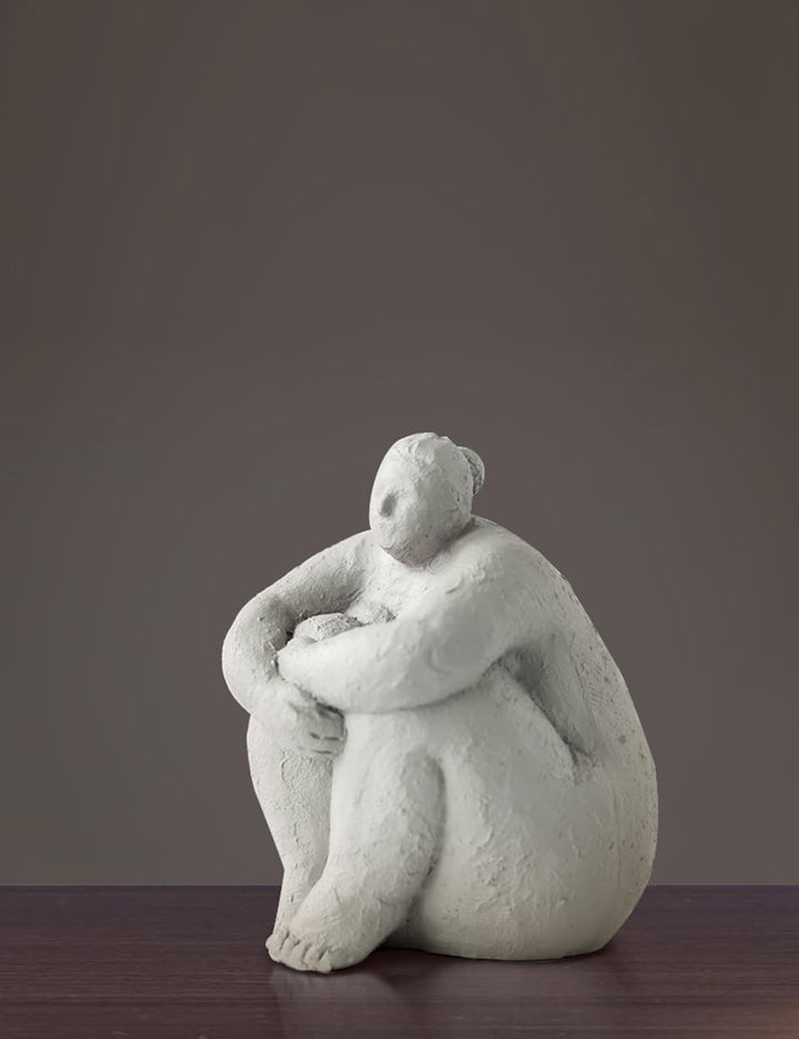 Amoy-Art Frau Skulptur Figuren Modern Dekor Statue Wohnzimmer Kunst Arts Polyresin Geschenk 18cm