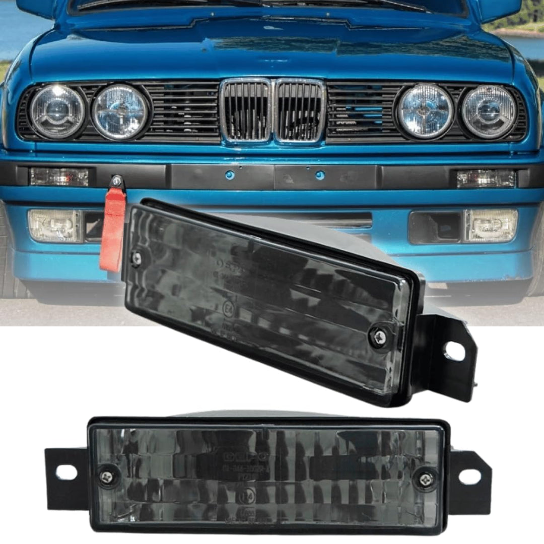 Frontblinker Set in rauchglas smoke für 3er BMW E30 1987-06.1994 Limo Touring Coupe Cabrio inkl. Sta