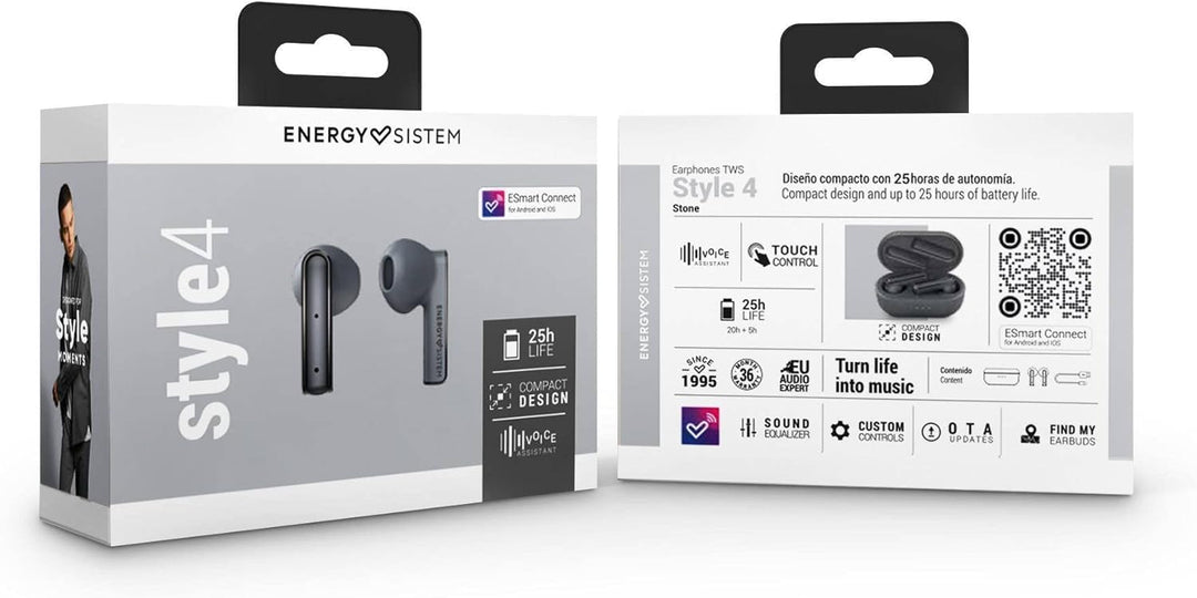 Energy Sistem Earphones True Wireless Style 4 Stone (Kopfhörer zum kabellosen Musikgenuss Kompaktes