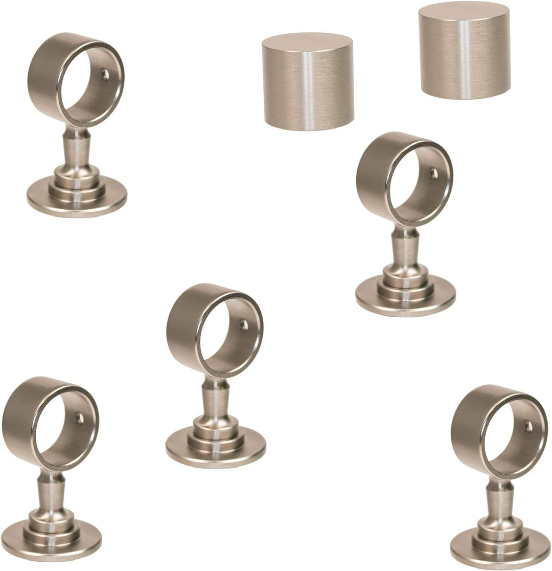Handlaufseil Set 30mm - bestehend aus 2 Endkappen 5 Seilträger vernickelt und 5m "Nature Touch" Hand