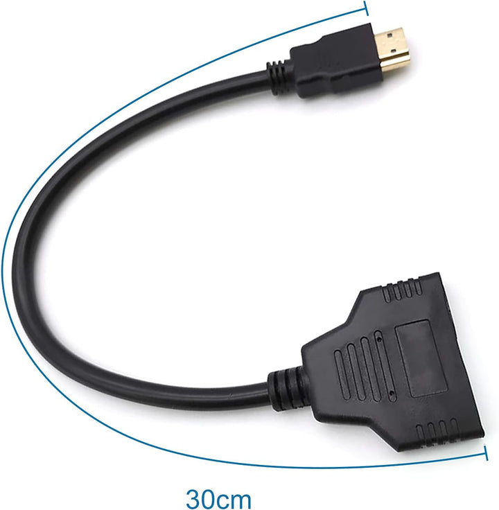 BATU HDMI-Splitter-Adapterkabel – HDMI-Splitter, 1-in-2-Out-Stecker auf Dual-Buchse, 1 auf 2-Wege-Bu