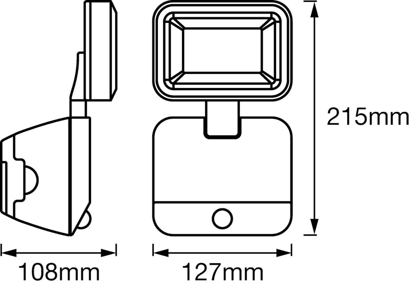 Ledvance LED Wand- und Deckenleuchte, Leuchte für Aussenanwendungen, Kaltweiss, Battery LED Spotligh