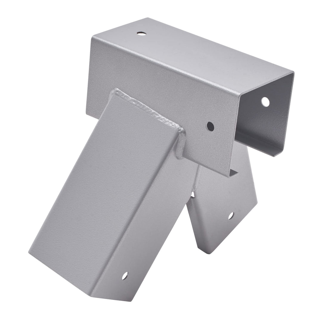 TRIBECCO® Vierkant Schaukelverbinder 90/90mm (100°, Grau) aus pulverbeschichtetem Stahlblech für Gar