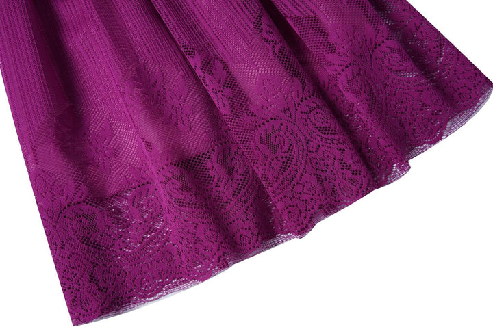BONNY BILLY Mädchen Kleider Vintage Spitze Tüll Festlich Hochzeit Lang Abendkleid Ballkleid Partykle