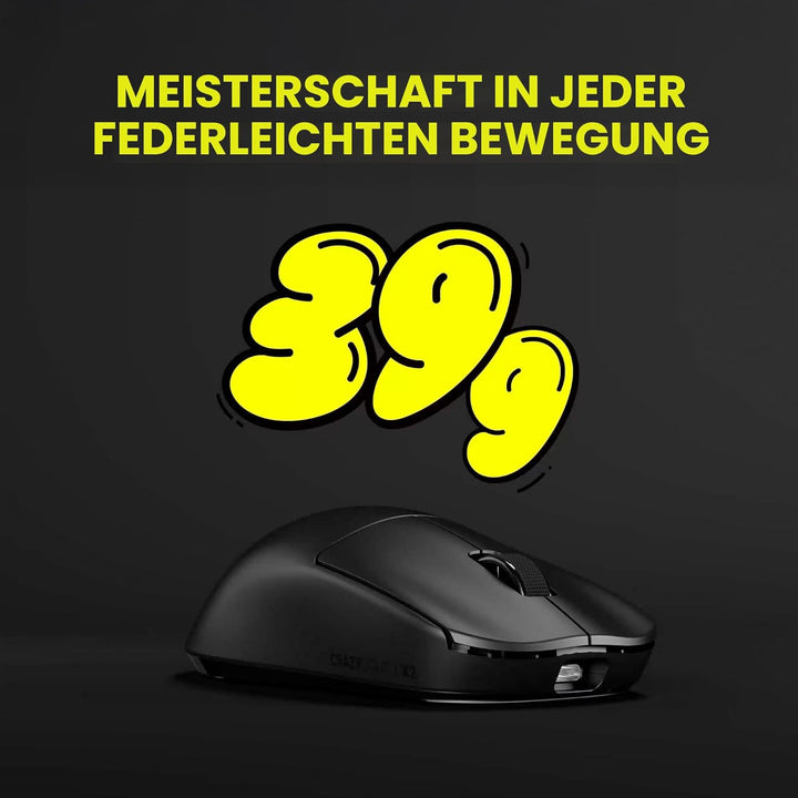 Pulsar Gaming Gears X2 Crazylight Kabellose Gaming-Maus, Ultraleicht, 39 g, optischer Schalter, 3200