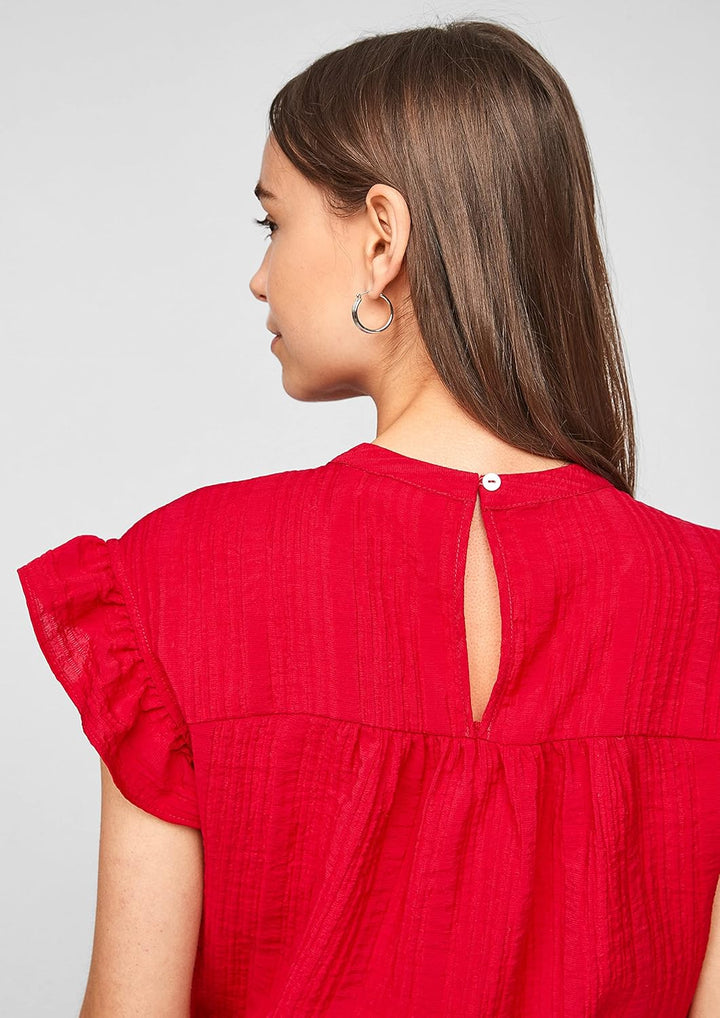 s.Oliver Damen 120.10.104.10.100.2064229 Bluse 40 Rot, 40 Rot