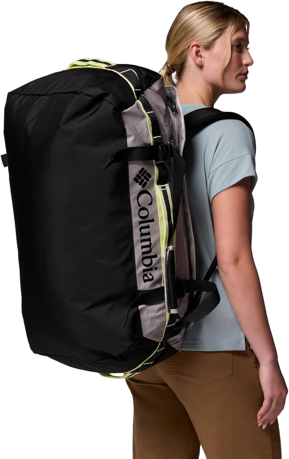 Columbia Unisex Landroamer 60L Duffle Bag Einheitsgrösse Flint Grey/Black/Citron Haze, Einheitsgröss