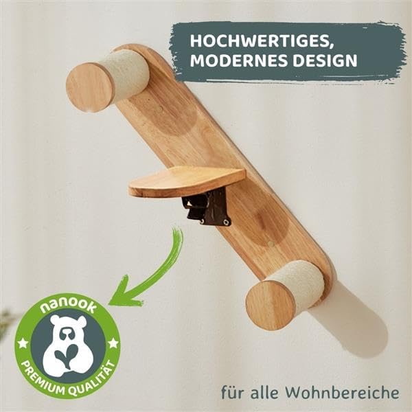 nanook Katzentreppe 3-stufig mit Sisalstämmen Wandkratzbaum Katzenleiter Kletterleiter Kletterwand -