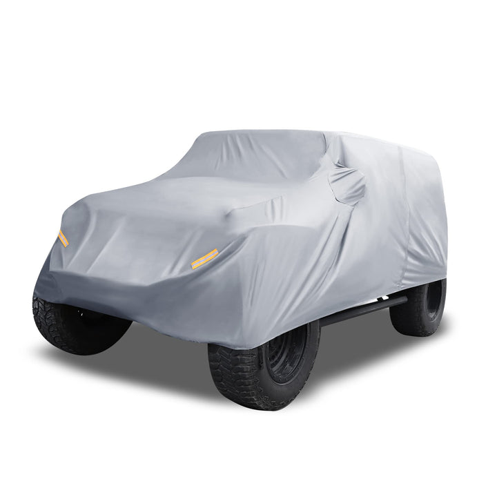 X AUTOHAUX SUV Auto Abdeckung für Jeep Wrangler JK JL 4 Türer 2007-2021 Wasserdicht Grau, Grau