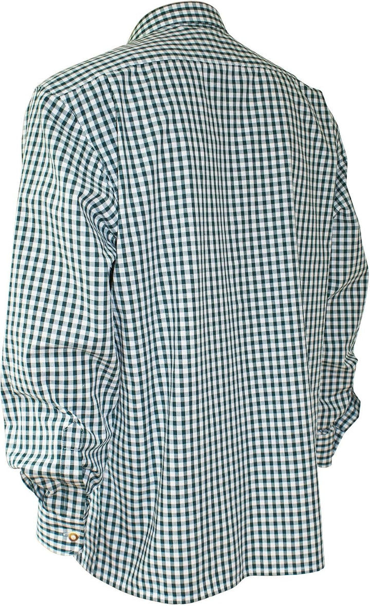 orbis Textil Trachtenhemd Karo Trachten-Pfoadl Karohemd rot kariert Trachten-Hemd Herrenhemd Tracht