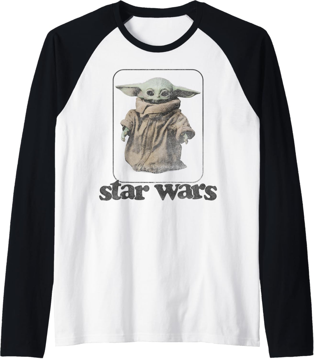Star Wars Mandalorian The Child Retro No Stripes Raglan