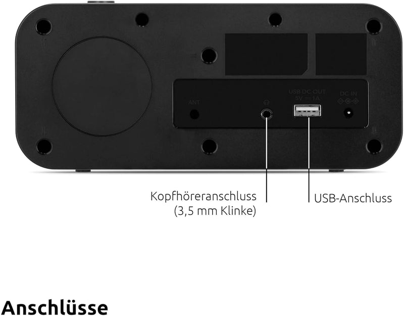 TechniSat VIOLA CR 1 – DAB+ Radiowecker mit Wireless Charging (UKW, Zwei Wecktimer, Snooze, Sleeptim