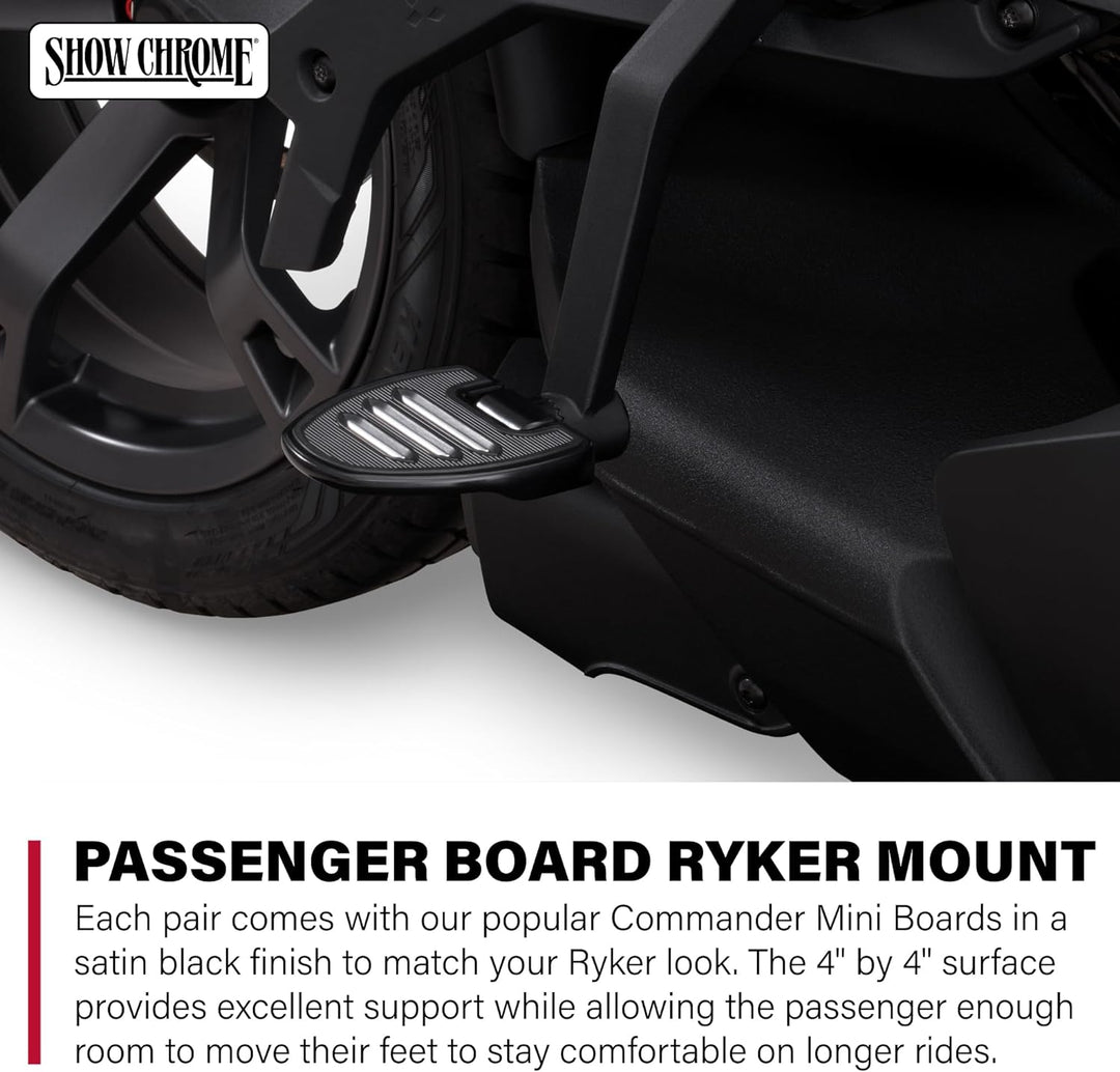Show Chrome 41-413BK Passenger Commander Fussbretter für Can-Am Ryker