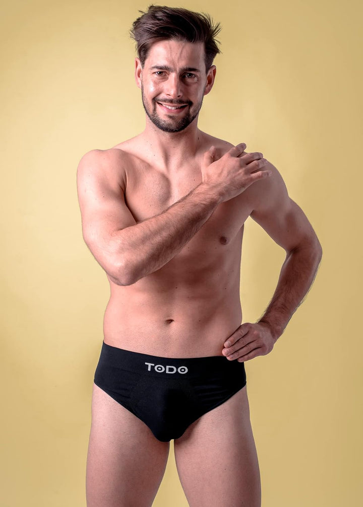 TODO Elastisch Sport Herren Slip (3er Pack) Atmungsaktiv Sportunterwäsche, Unterhosen Männer Slip oh