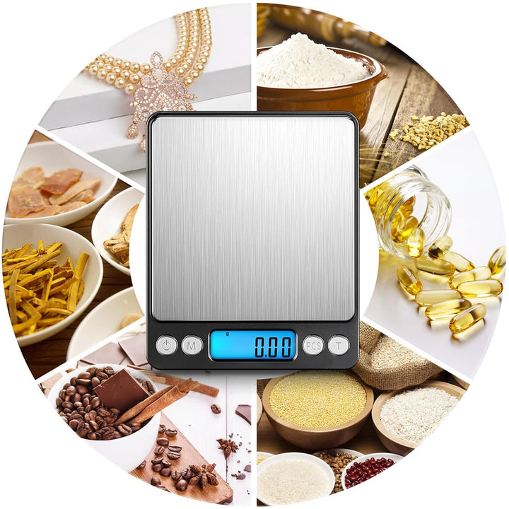 Feinwaage 0,01g/500g, ORIA Digitale Briefwaage, Goldwaage Schmuckwaage Laborwaage Grammwaage Münzwaa