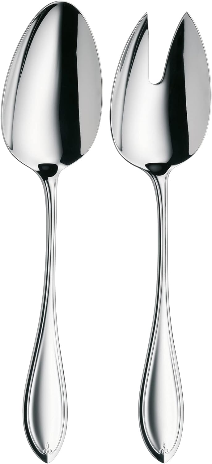 WMF Premiere Salatbesteck Edelstahl 23,7 cm, Salatgabel, Servierlöffel, Cromargan protect poliert, k