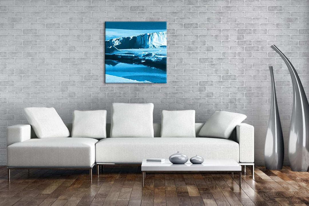 deyoli Eisberge in der Antarktis Format: 40x40 Effekt: Monocrome Blau als Leinwandbild, Motiv fertig