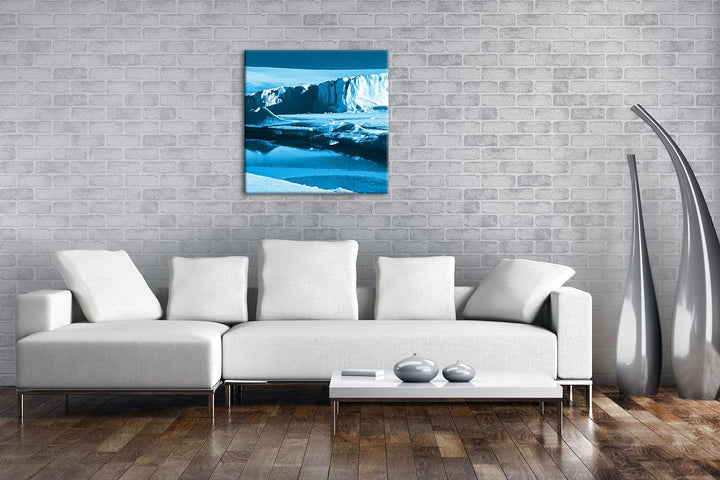 deyoli Eisberge in der Antarktis Format: 40x40 Effekt: Monocrome Blau als Leinwandbild, Motiv fertig