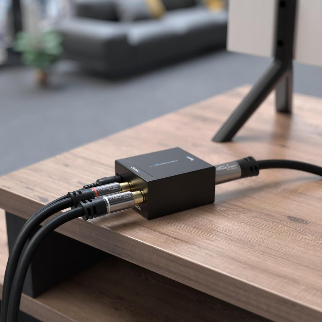 KabelDirekt – 10 m Cinch Kabel, Stereo Audio Kabel 2 x 2 Cinch besonders bruchfest & brillante Tonqu