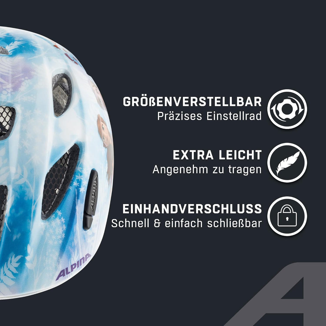 ALPINA XIMO - Leichter, Sicherer & Bruchfester Fahrradhelm Mit Optionalen LED-Licht Für Kinder Froze