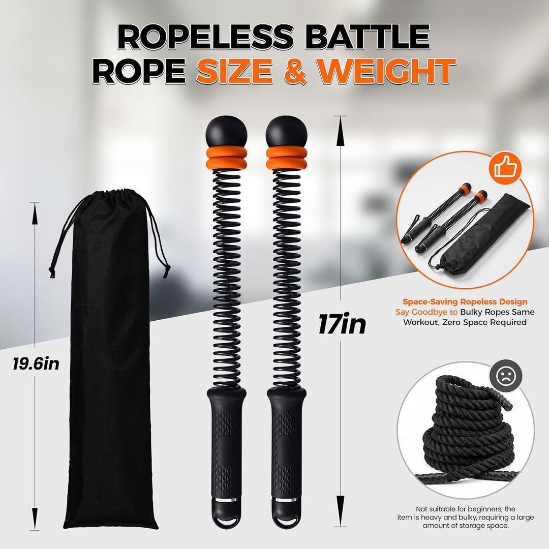 Slim Panda Battle Rope Ohne Seil Verstellbar – 3 Gewichtsstufen (1,6–3 lbs) Ropeless Trainingsseile