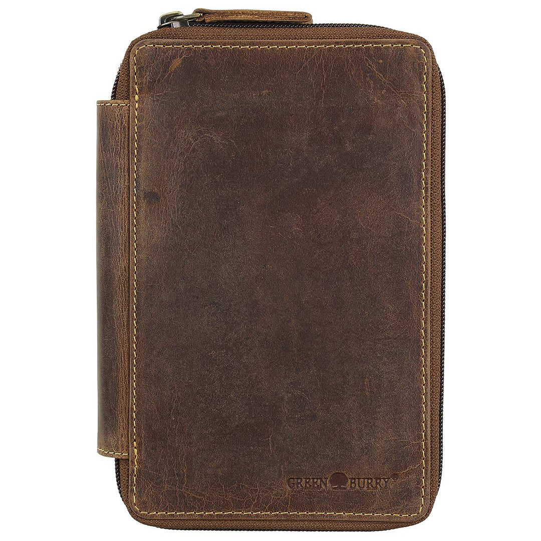 Greenburry Vintage Leder Stifteetui Federmäppchen Stiftemappe Mäppchen 1573-25
