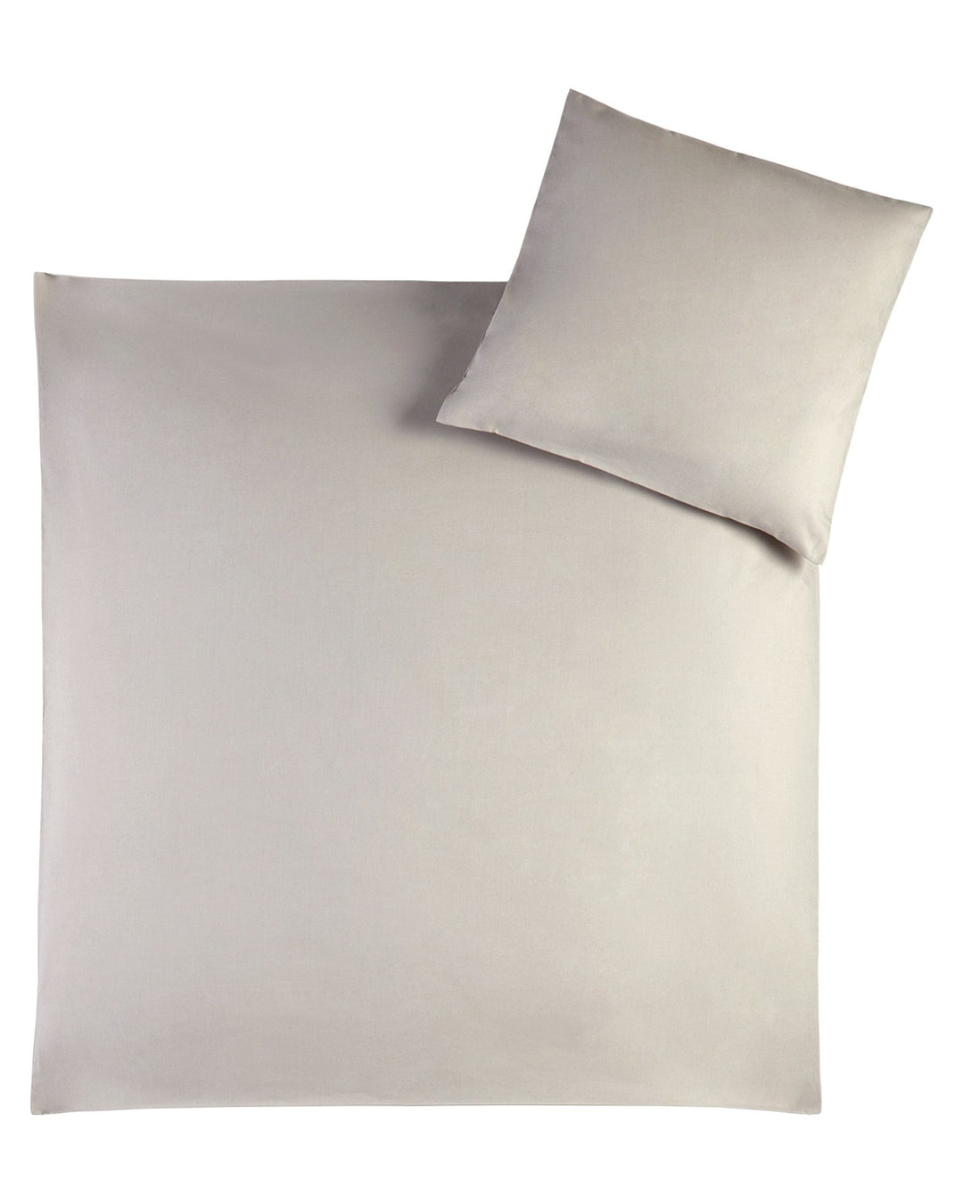 Julius Zöllner 85000 40540 - Bettwäsche Uni, Grösse: 80x80 cm / 35x40 cm, uni taupe Uni Taupe 80x80