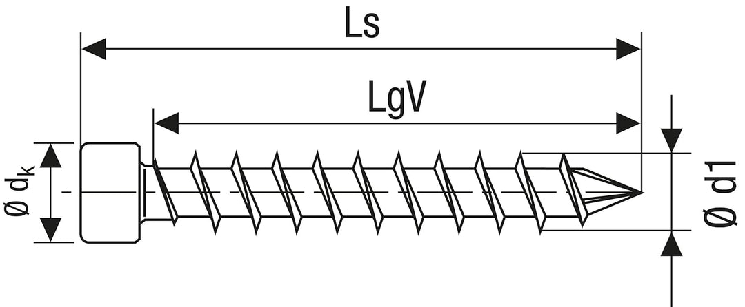 SPAX Holzbauschraube, 8,0 x 260 mm, 50 Stück, T-STAR plus, Zylinderkopf, Vollgewinde, CUT-Spitze, WI