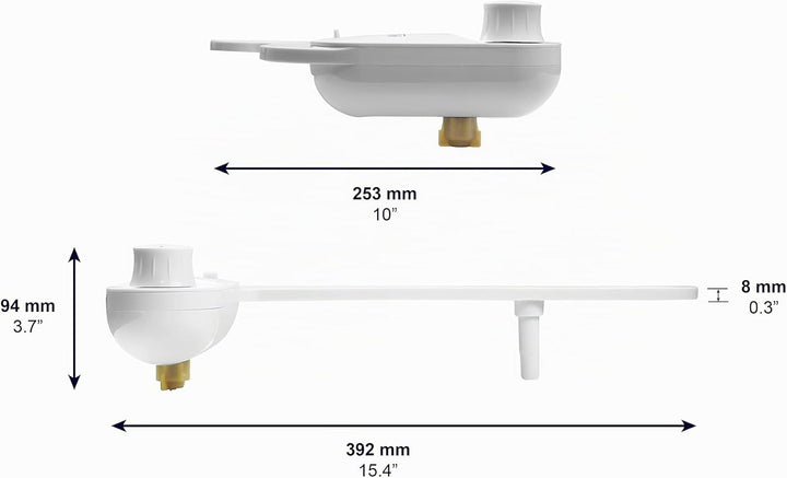 KMINA - Bidet Aufsatz für Toilette Kaltwasser 80 cm, Toilettensitz, WC Dusche, Nicht Elektrisch, Wei