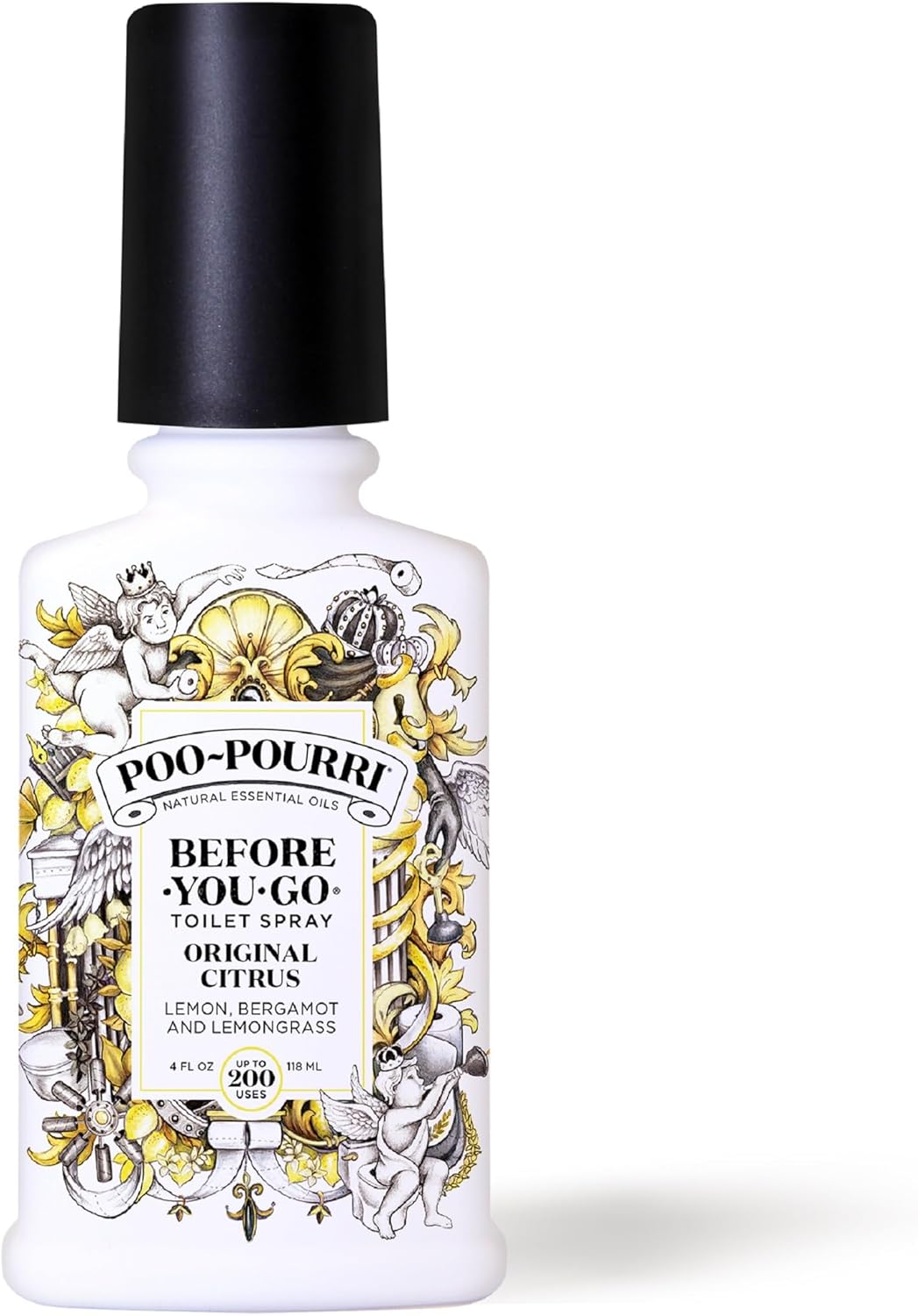Poo-Pourri Before-You-Go WC-Spray 4 oz weiss Original Citrus Scent 118 ml (1er Pack), Original Citru