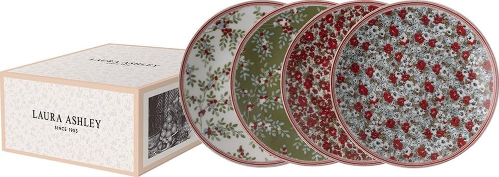 Laura Ashley Stockbridge Collectables Geschenkset 4 Petit Fours 12 cm Porzellan