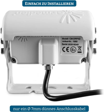 Carmedien cm-DKRFS3 Twin Rückfahrsystem 12V 24V Dual Rückfahrkamerasystem digitaler Rückspiegel Wohn