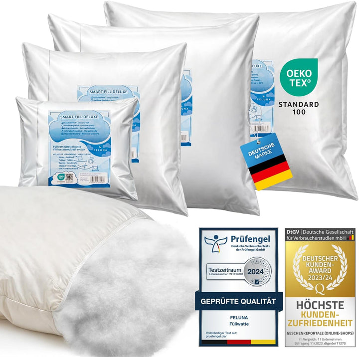 Füllwatte für Kissen; Flauschiges Polyester Füllmaterial Stopfmaterial; Kissenfüllung Stofftier- & B