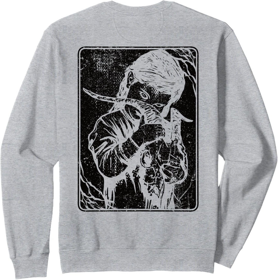 Backprint Black Satanic Okkult Art Evil 666 Antichrist Goth Sweatshirt